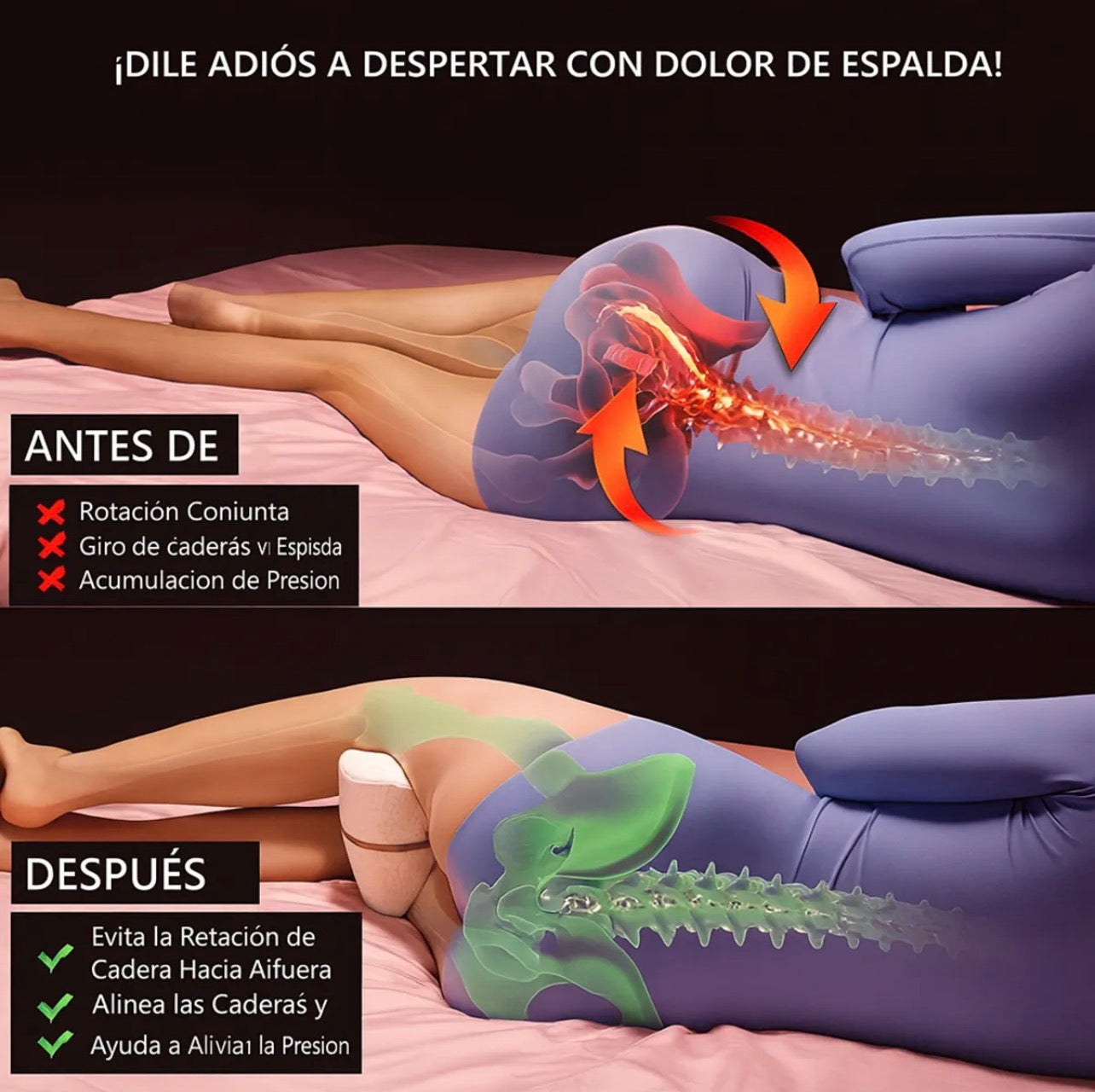 Almohada Anatómica Separador Piernas