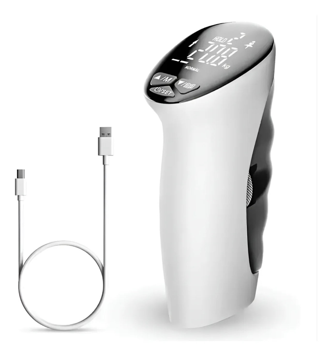 Dinamómetro Digital Recargable Camry Medidor De Fuerza De Mano Profesional Con Pantalla LCD 5-100kg Entrenador De Agarre