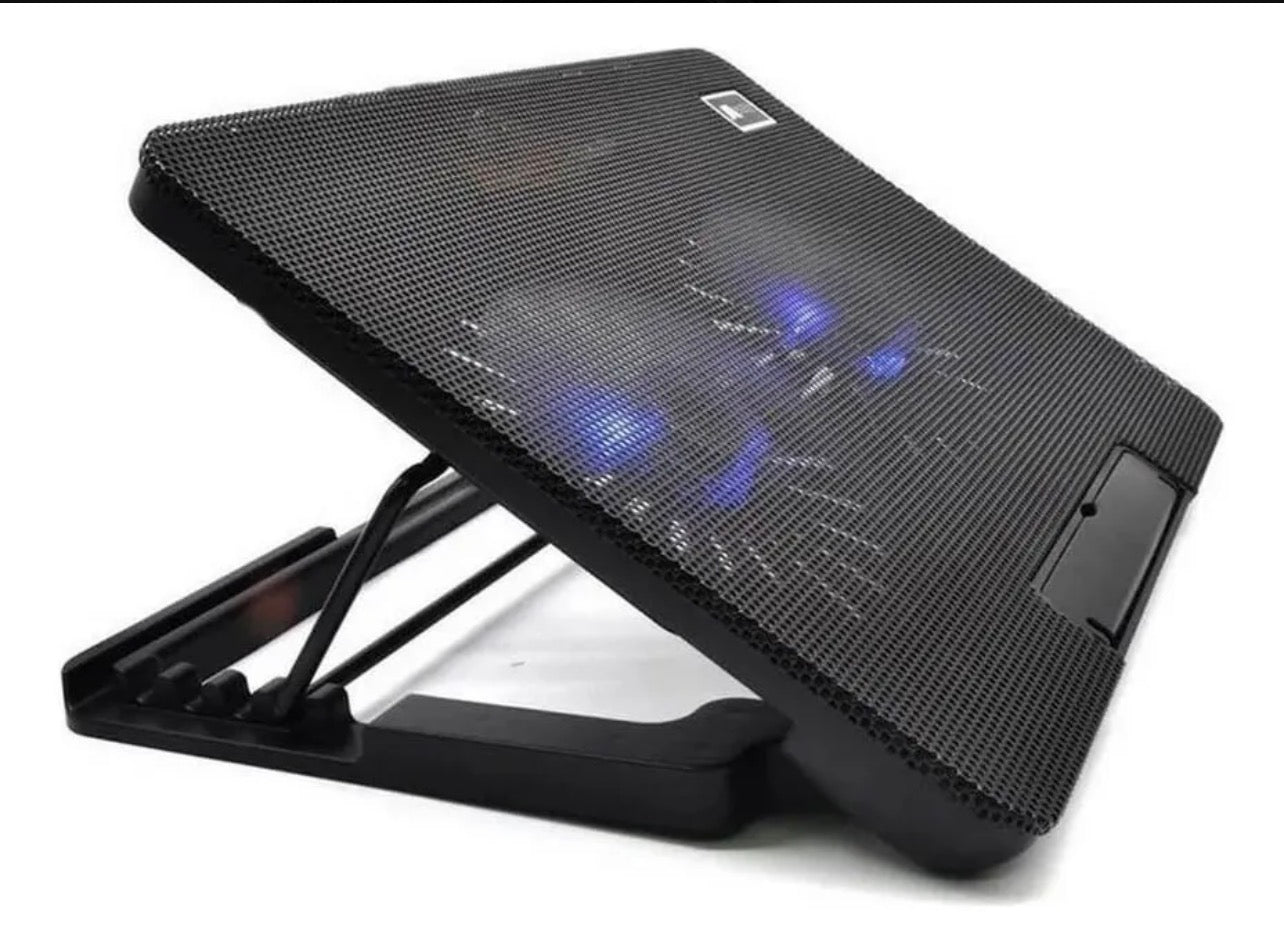 Base Cooler para Notebook hasta 17” con 2 Ventiladores USB y Soporte Ajustable