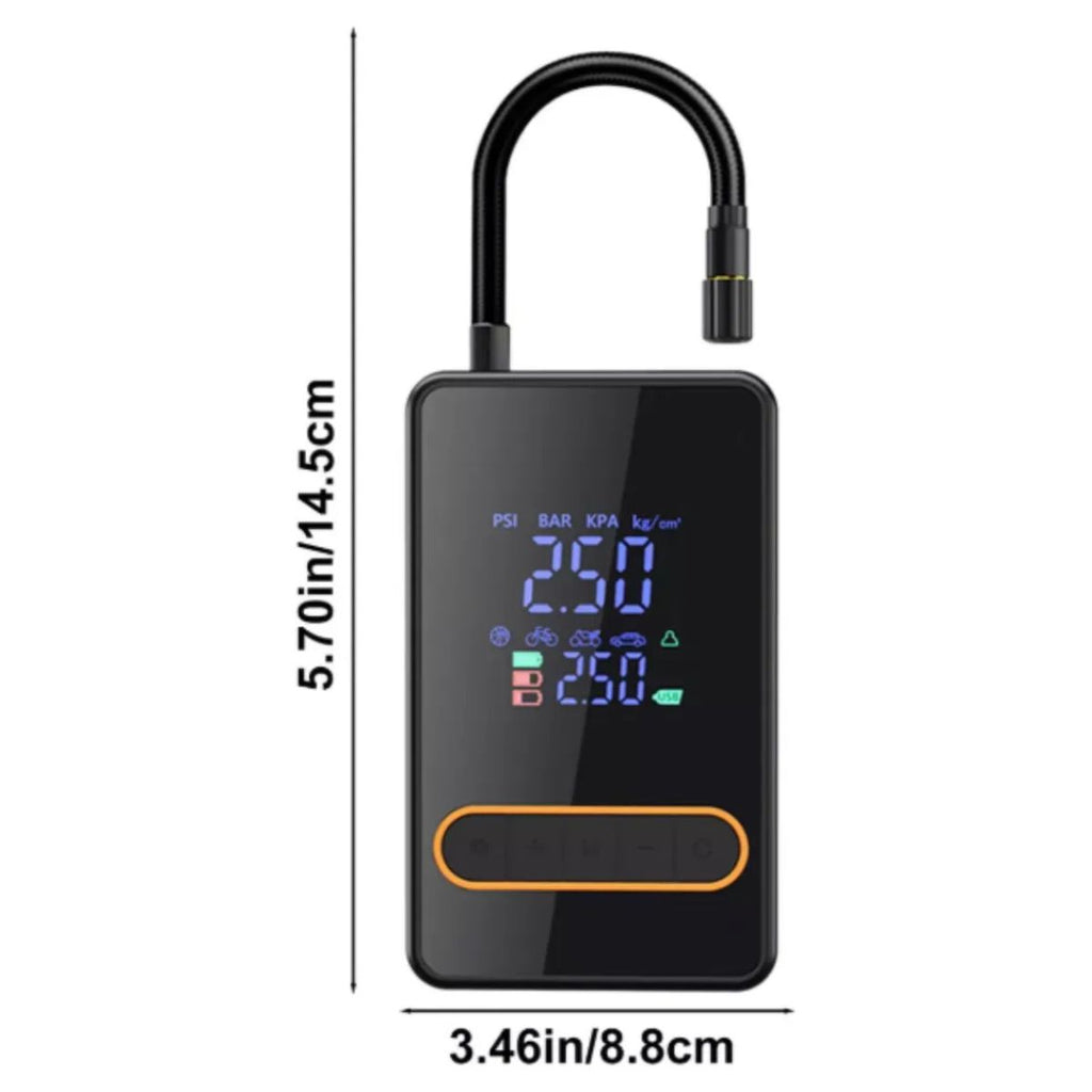 Compresor de Aire Portátil Digital: Inflador Automático para Autos, Motos y Bicicletas - Carga USB