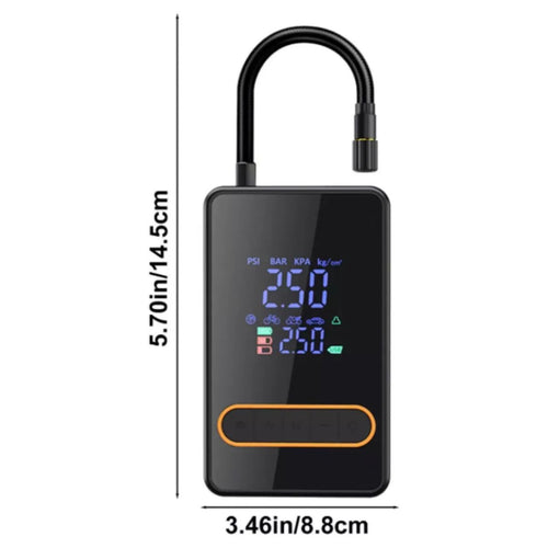 Compresor de Aire Portátil Digital: Inflador Automático para Autos, Motos y Bicicletas - Carga USB
