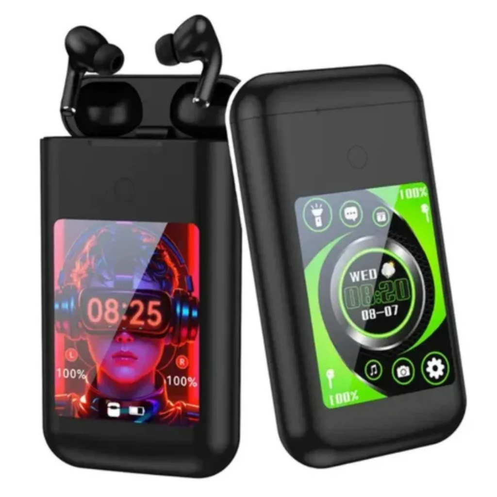 Auriculares Bluetooth Deportivos con Pantalla LED y Gancho para Oreja | 50H Autonomía | Ideales para Running y Gym