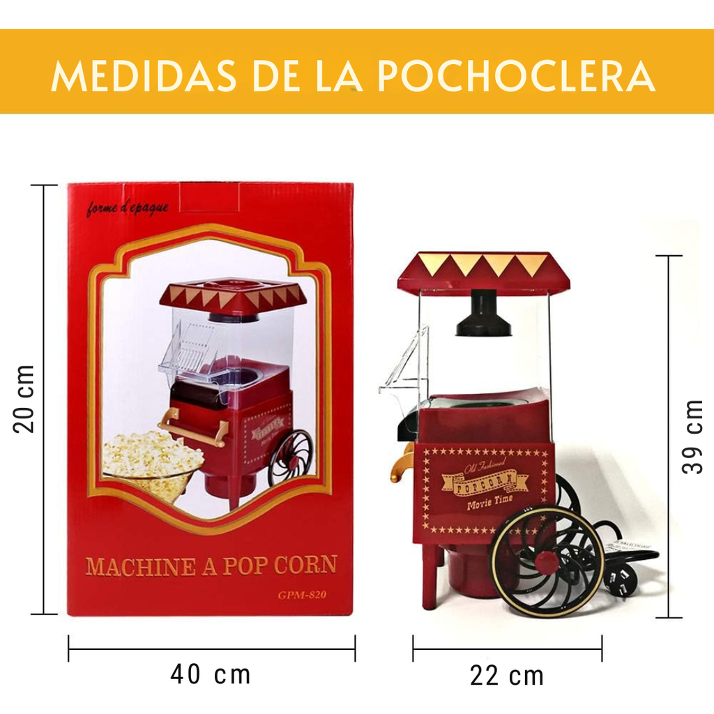 🍿 Pochoclera Eléctrica Trafolec 1100W – Pochoclos Listos en Minutos