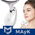 Masajeador Facial Antiedad Papada y Cuello + Sérum | Luz LED, Vibración Sónica y Calor 45°C
